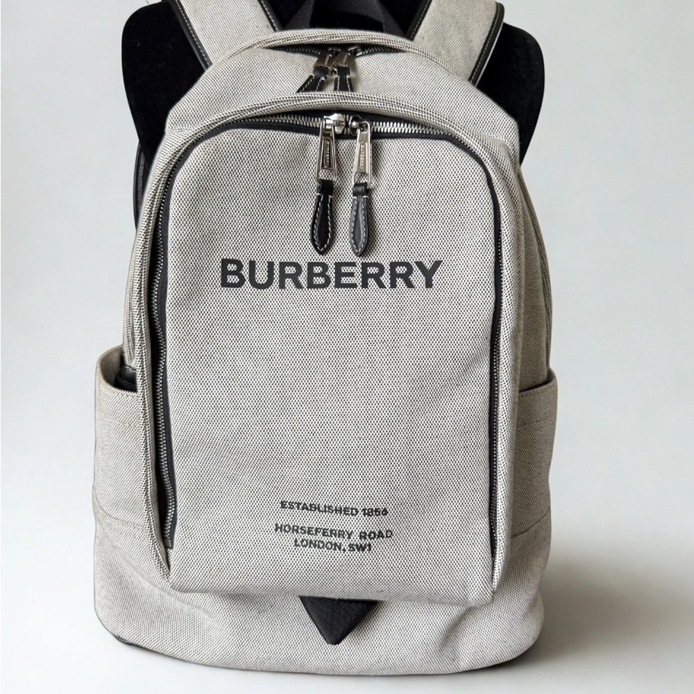 BURBERRY Horseferry Print  Canvas Backpack. Certified Authentic w/ COA. Unisex - Picture 9 of 16